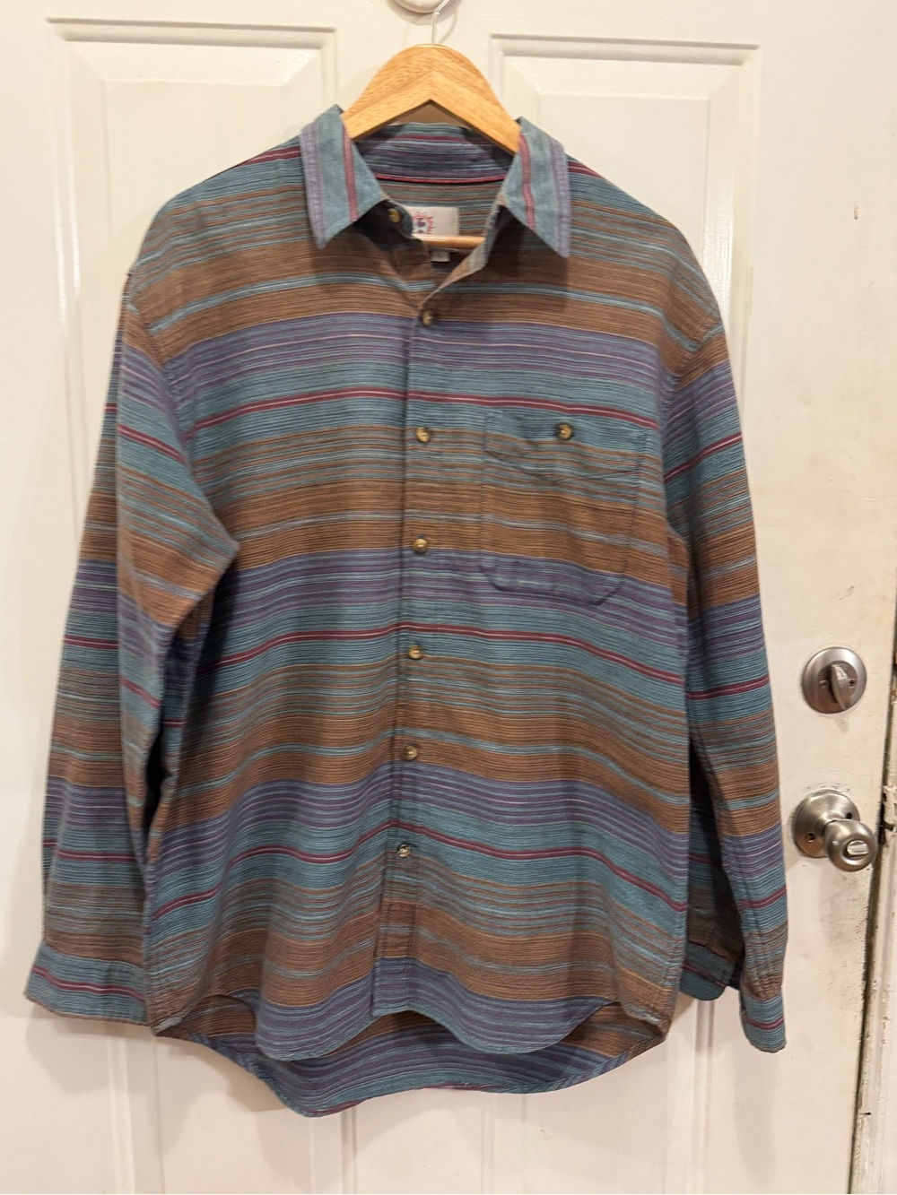 Vintage The Territory Ahead Woven Striped Shirt 90’s Gorpcore Boho Large